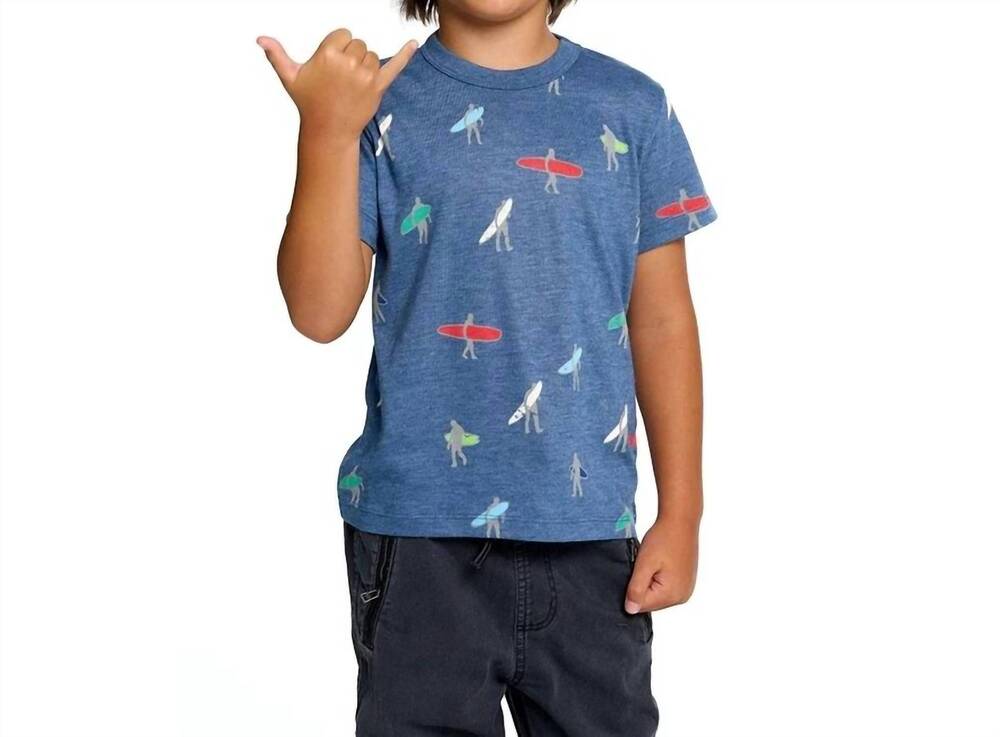 NEW CHASER kid's surfers tee in blue